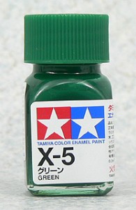 TAMIYA 琺瑯系油性漆 10ml 亮光綠色 X-5 